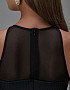 Платье миди со вставками из сетки, черный - Фото превью 9